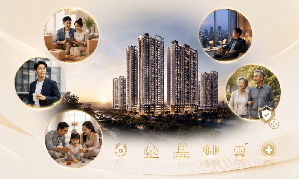 Chung cư phù hợp với nhiều đối tượng khách hàng