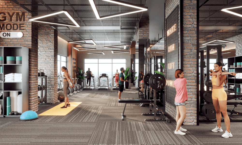 Phòng gym tại dự án Bcons Solary