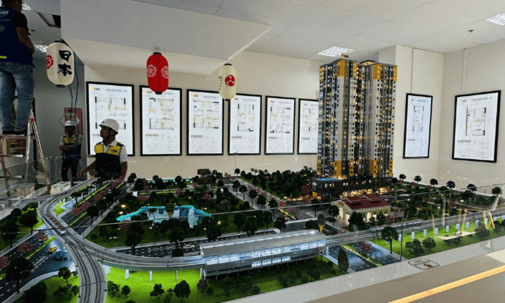 Sa bàn thể hiện toàn bộ tiện ích của dự án Bcons Central Park