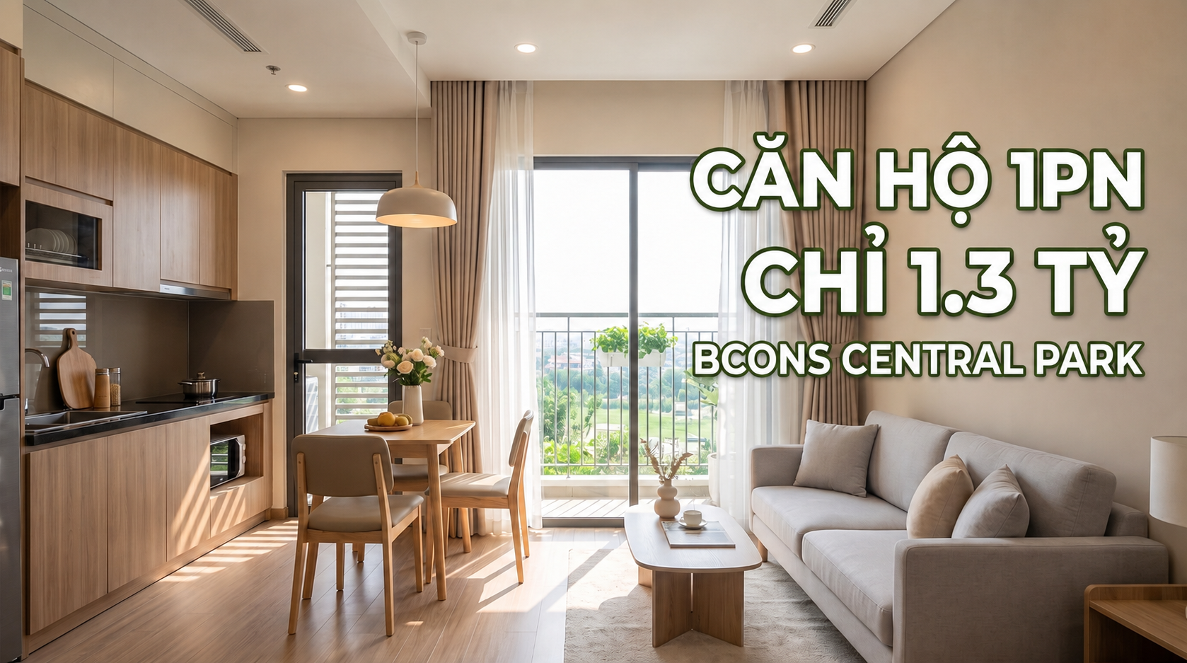 Căn hộ Bcons Central Park 1 phòng ngủ: Thiết kế & Giá bán 2026