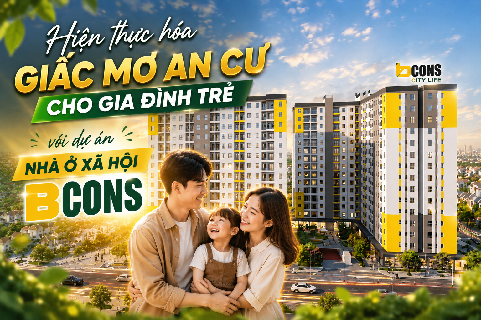 Giấc mơ an cư cho gia đình trẻ với dự án Nhà Ở Xã Hội Bcons